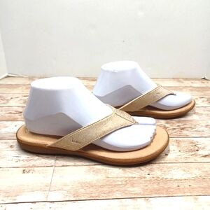 boc Arch Supporting Neutral Gold Casual Flip Flop Sandal Size 7 Dress Shoe